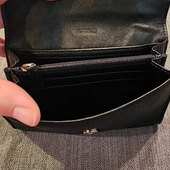 Black Leather Coach Wallet (Small) - Picture 3 of 5